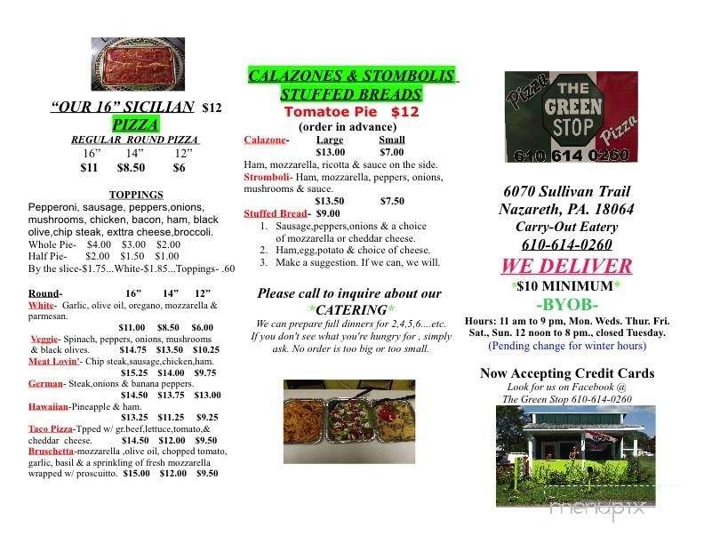 Green Stop - Nazareth, PA menu_pic