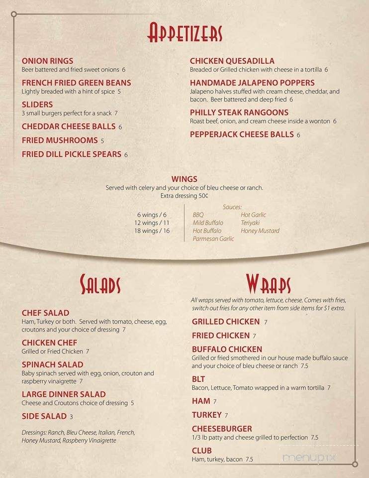 Greenside Grill - Lincoln, IL menu_pic