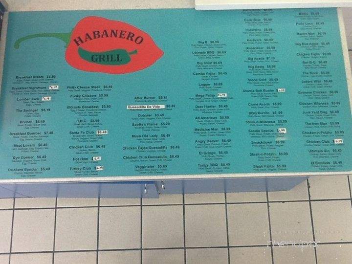 Habanero Grill - Farmington, NM menu_pic