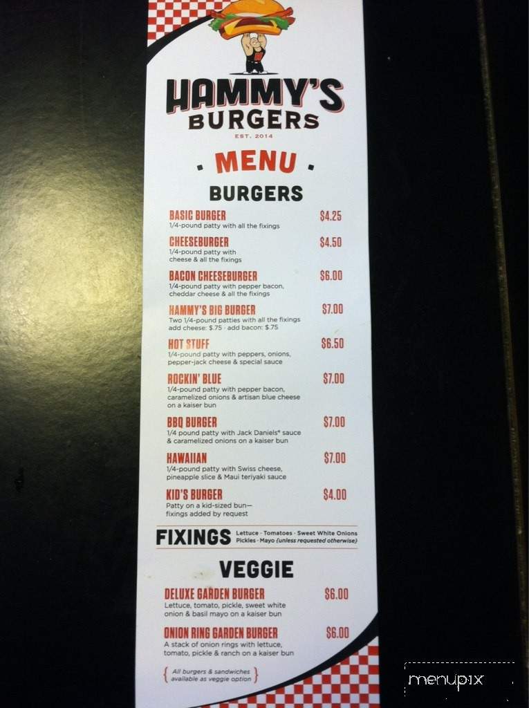 Hammy's Burgers - Bainbridge Island, WA menu_pic