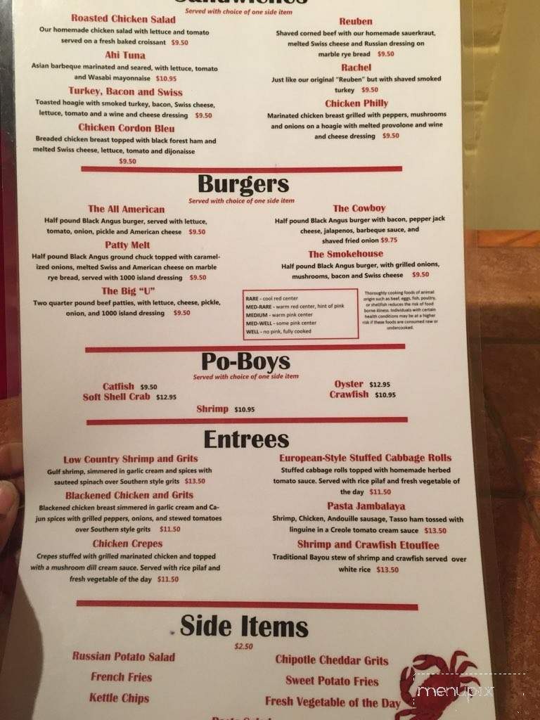 Hernando Underground Cafe - Hernando, MS menu_pic