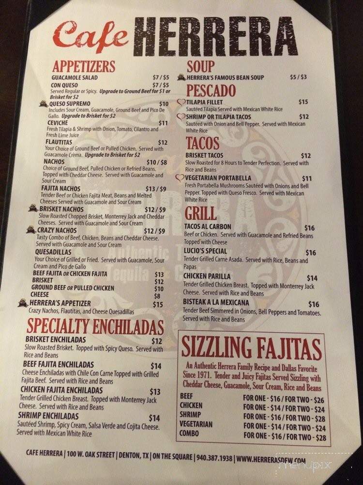 Herrera - Denton, TX menu_pic