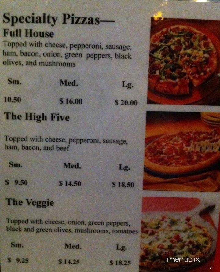 High 5's Pub & Grille - Fairview, TN menu_pic