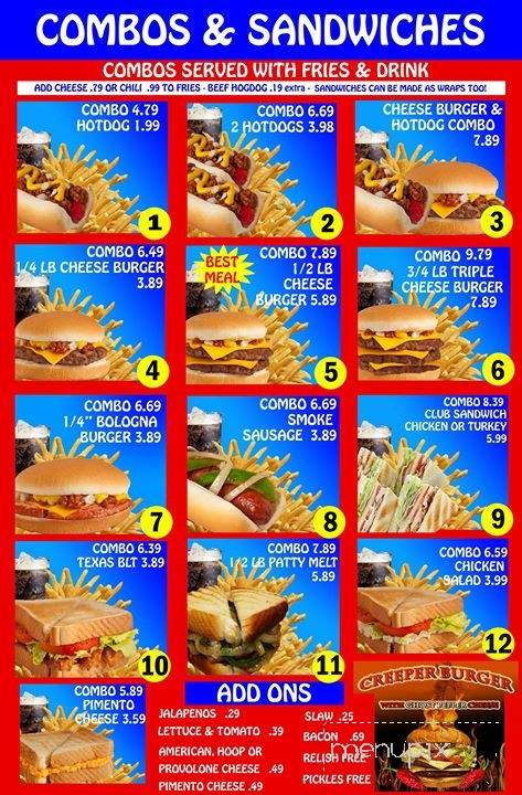 Hillbillies - Zebulon, NC menu_pic