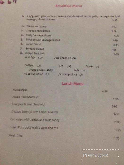 Hitching Post - Aberdeen, MS menu_pic