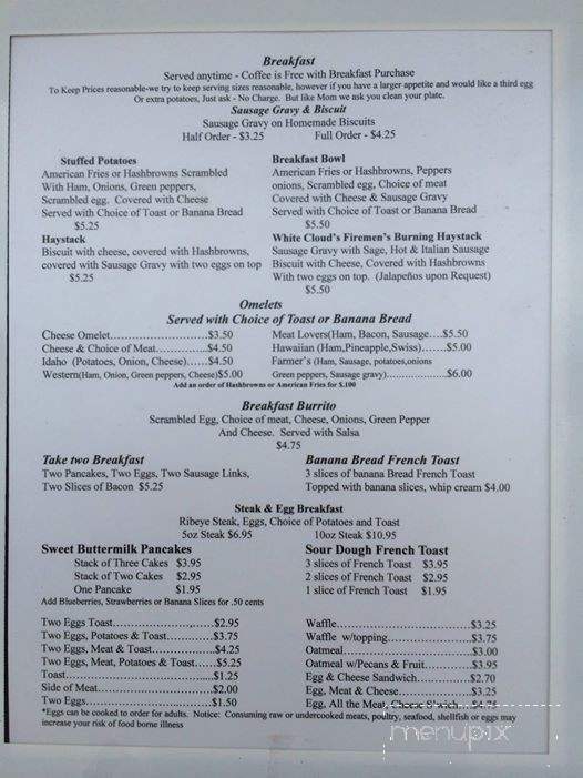 Hitts the Spot - White Cloud, MI menu_pic