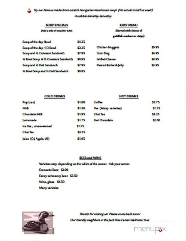 Hungry Loon - Pequot Lakes, MN menu_pic