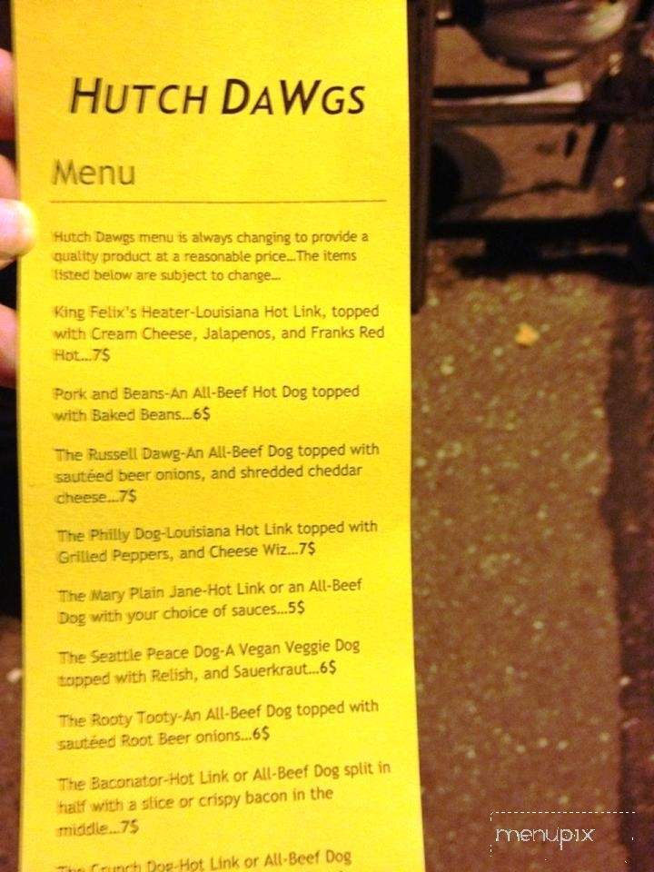 Hutch Dawgs - Seattle, WA menu_pic