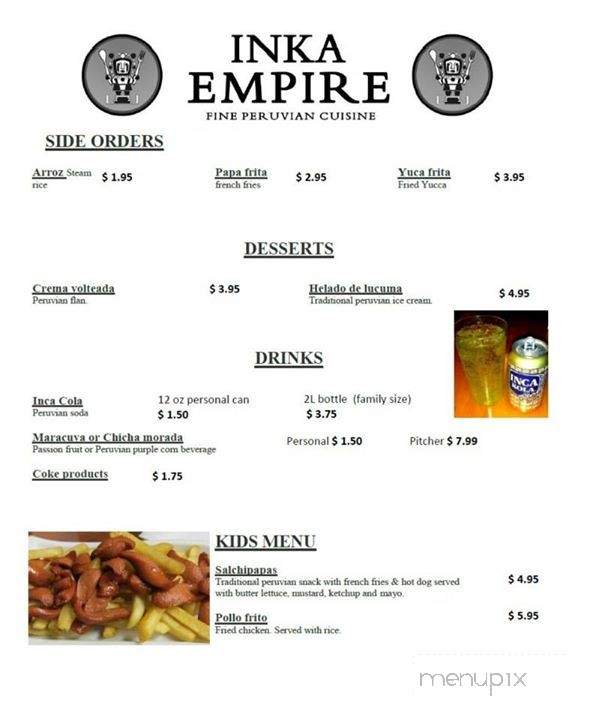 /380256649/Inka-Empire-Queen-Menu-Creek-AZ - Queen Creek, AZ