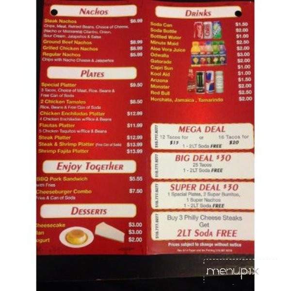 International Taqueria - Oakland, CA menu_pic