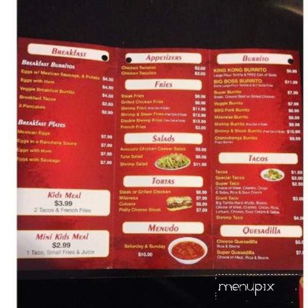 International Taqueria - Oakland, CA menu_pic