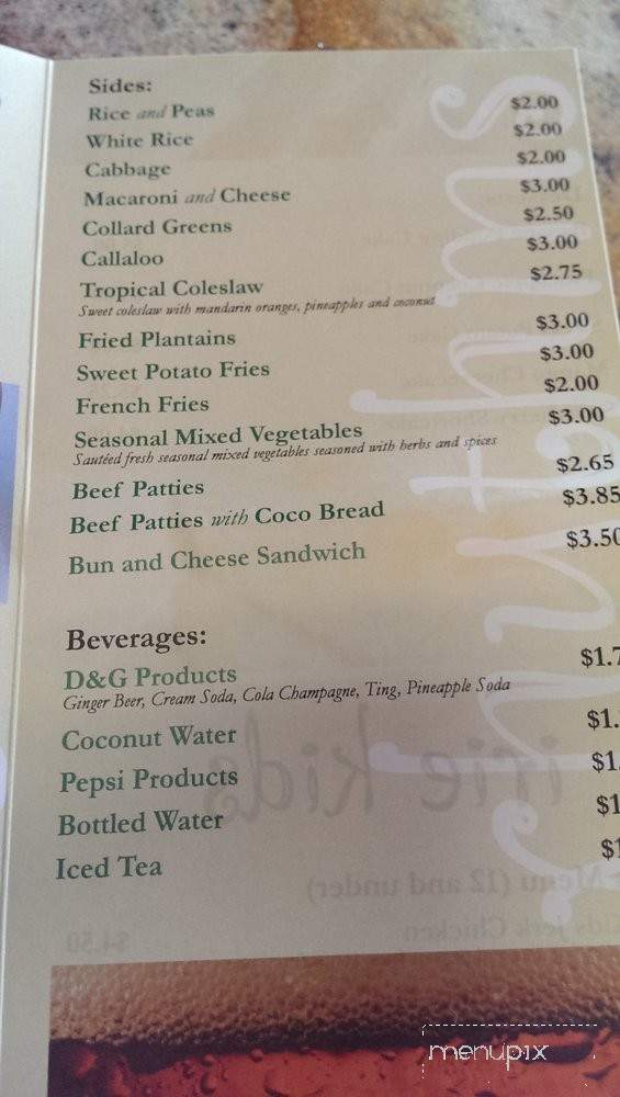 Irie Rhythms - Winston-Salem, NC menu_pic