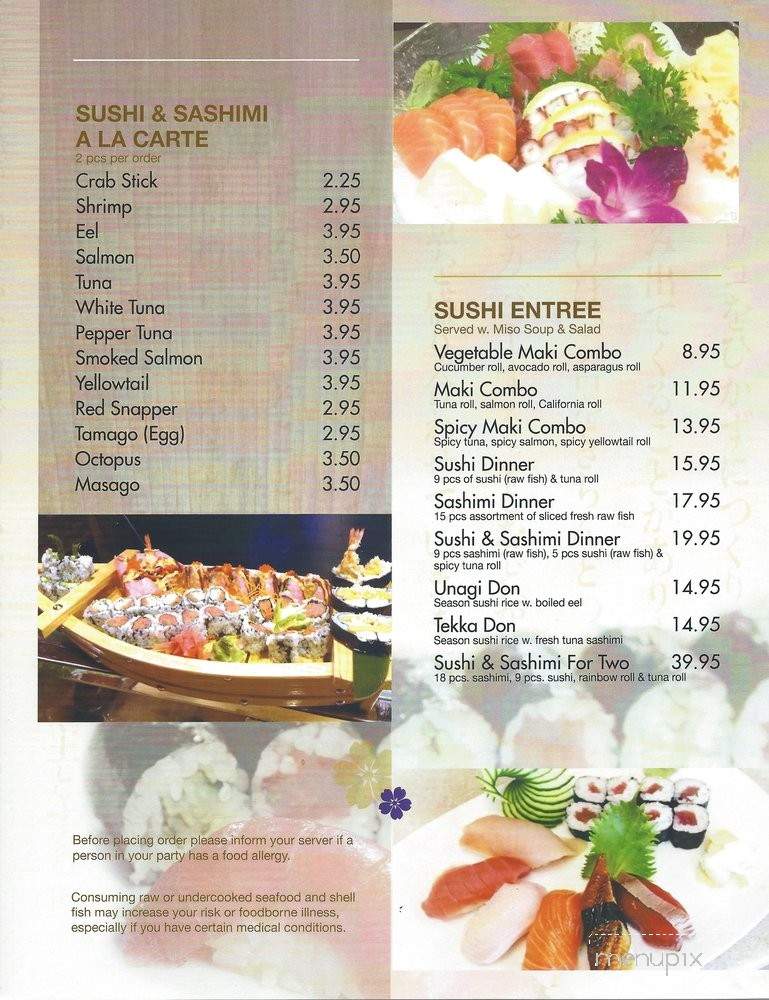 Isshin Japanese Steakhouse - Fairview, TN menu_pic
