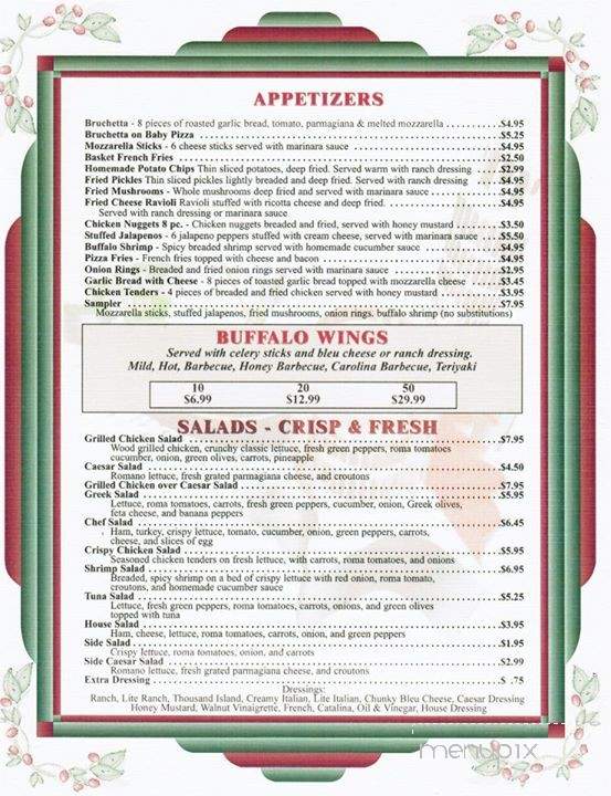 Italia Cafe - Wadesboro, NC menu_pic