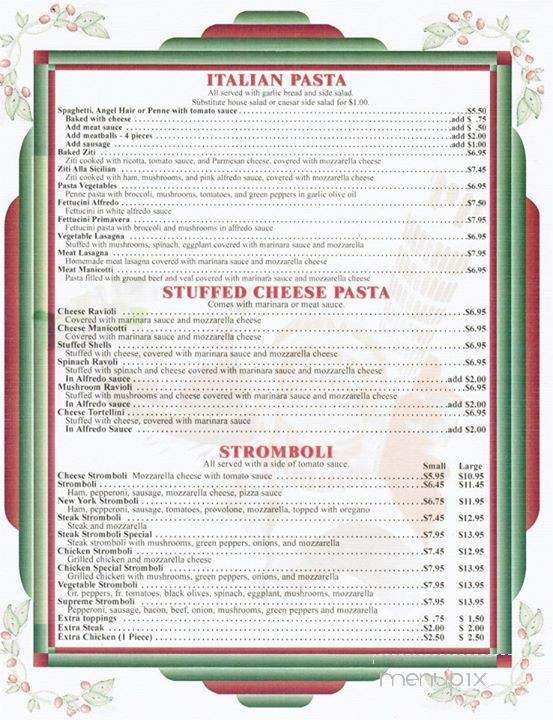Italia Cafe - Wadesboro, NC menu_pic