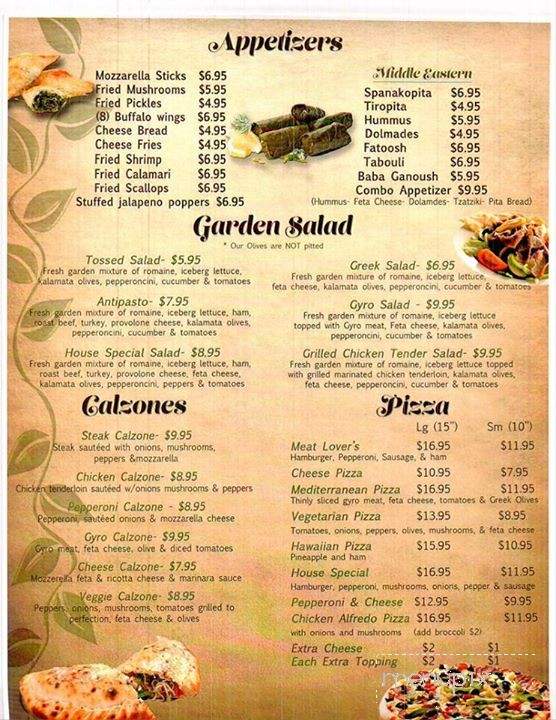 Italian Garden - Greenville, SC menu_pic