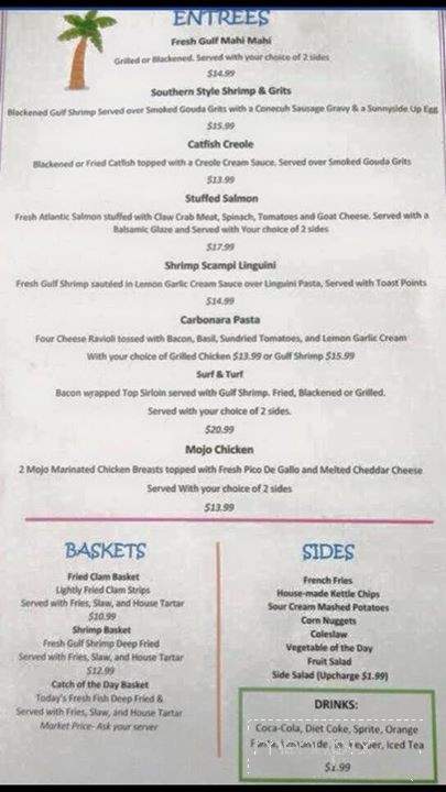 Jack's Seafood Shack - Wetumpka, AL menu_pic