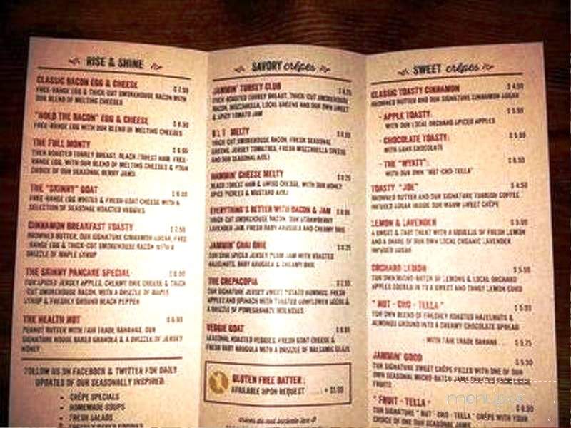 Jammin' Crepes - Princeton, NJ menu_pic