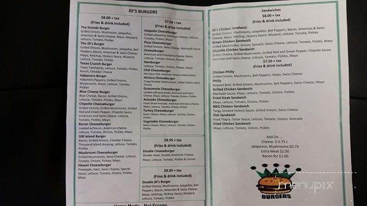 Jd's Burgers - Canutillo, TX menu_pic