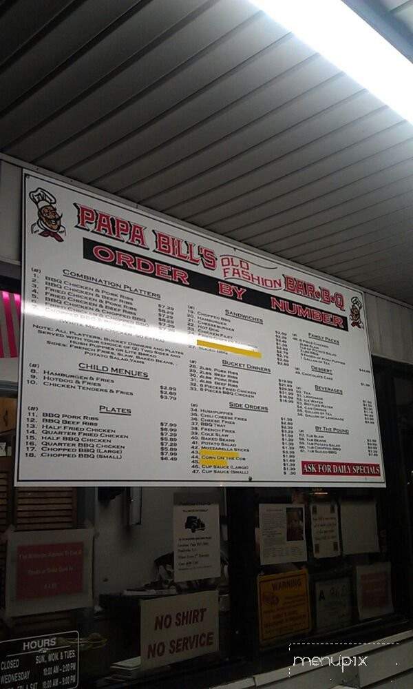 Joe-B-Q BBQ - Maxton, NC menu_pic