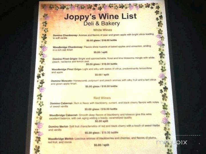 Joppy's - Bedford, VA menu_pic