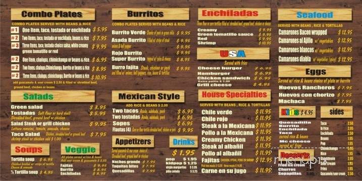 Juan Pablo's - North Salt Lake, UT menu_pic