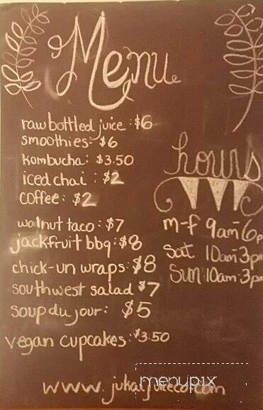 Jukai Juice Co. - Baltimore, MD menu_pic