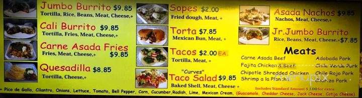 Menu of Jumbo Burrito in Oak Harbor, WA 98277