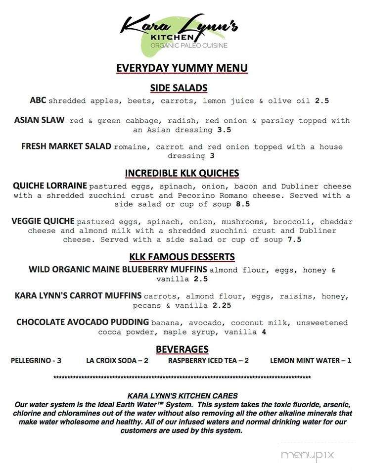 Kara Lynn's Cafe - Clearwater, FL menu_pic