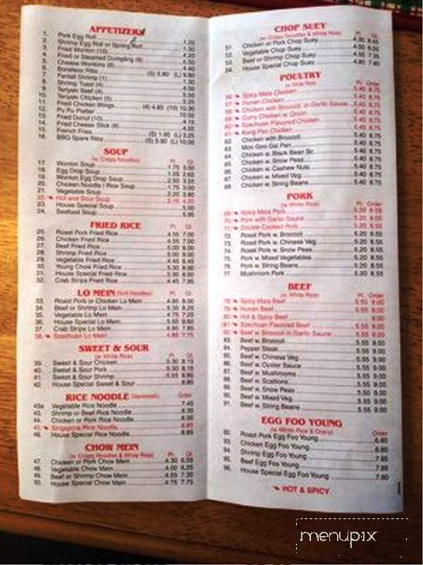 Menu Of Ken S In Fairmont Wv 26554