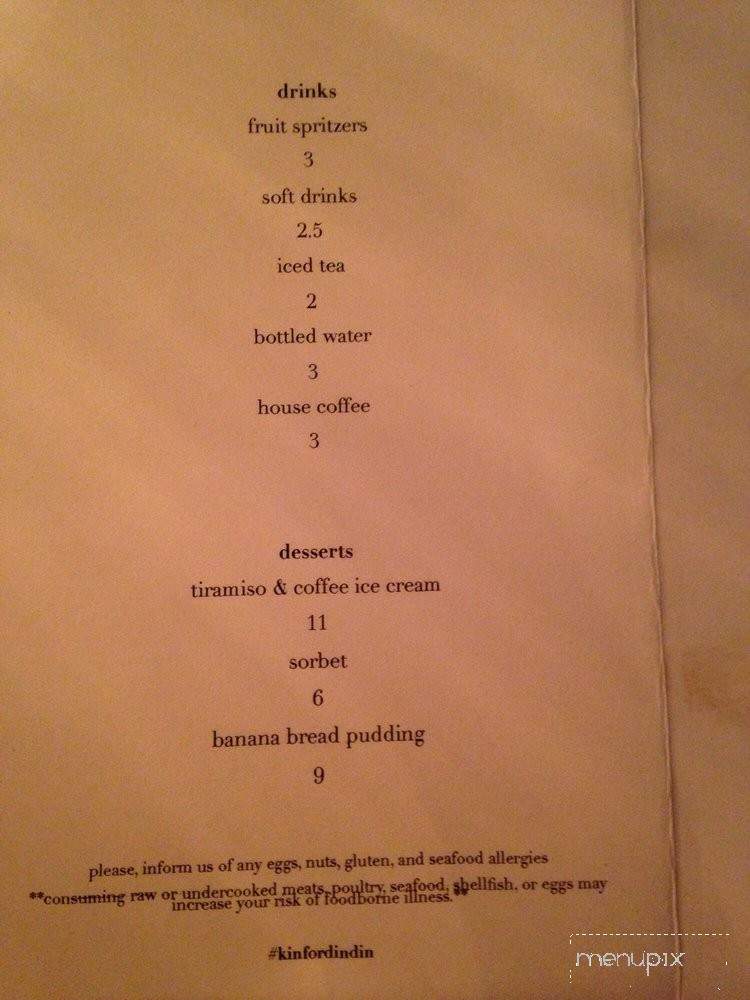 Kin - New Orleans, LA menu_pic