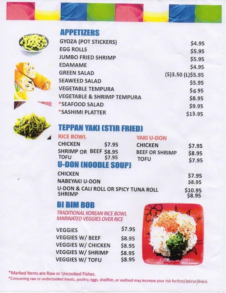 Koibito Sushi & Teriyaki - Seattle, WA menu_pic