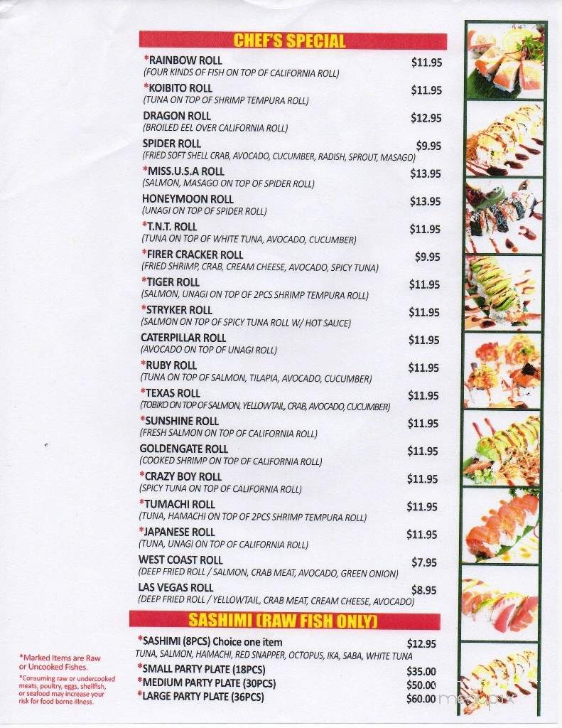 Koibito Sushi & Teriyaki - Seattle, WA menu_pic