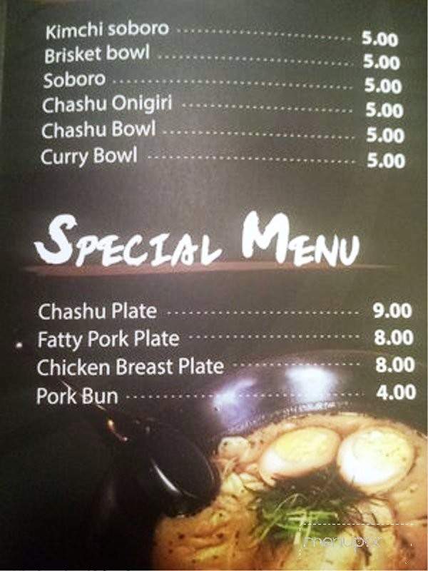 Kopan Ramen 2 - Burbank, CA menu_pic