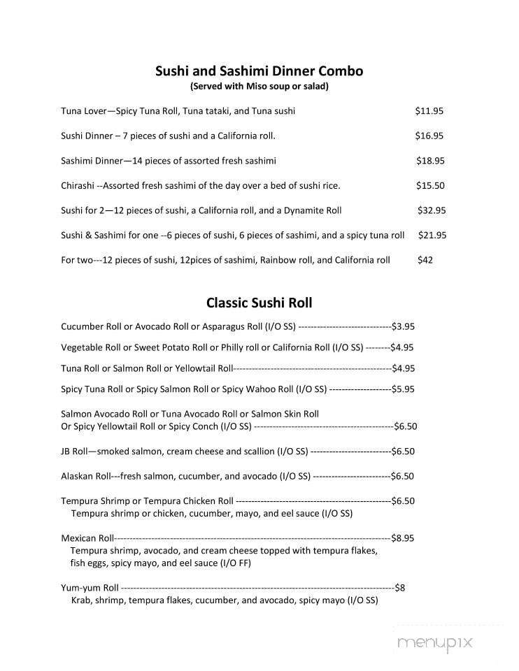 Koyo Grill Sushi & Thai - Gainesville, FL menu_pic