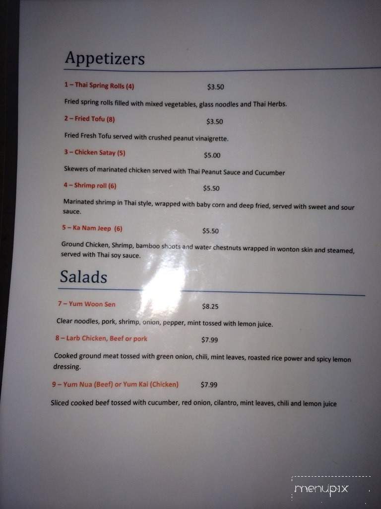 Krua Thai Restaurant - Abilene, TX menu_pic