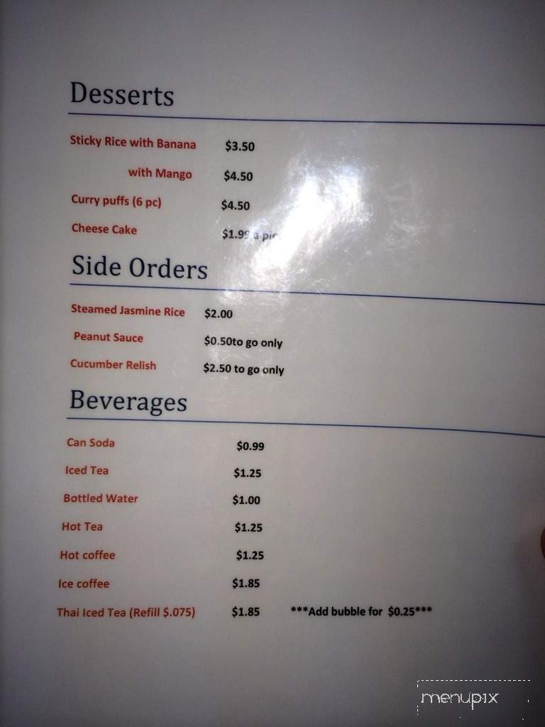Krua Thai Restaurant - Abilene, TX menu_pic