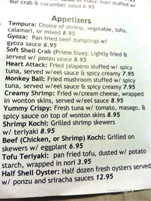 Kumi Ko - San Luis Obispo, CA menu_pic