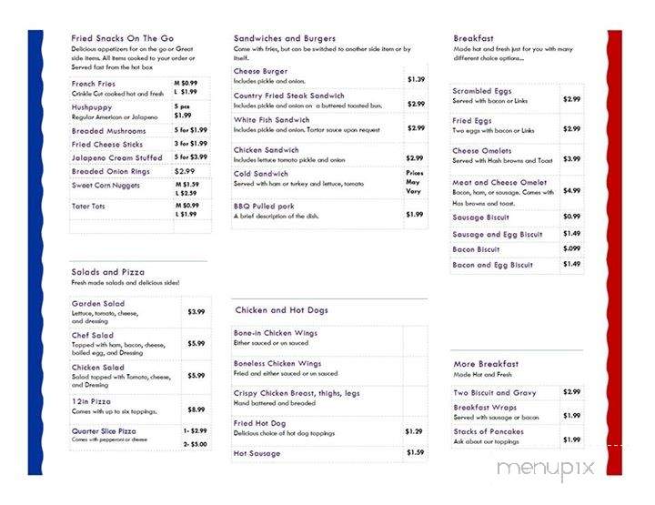 Kwik Stop Fast Food - Lexington, KY menu_pic