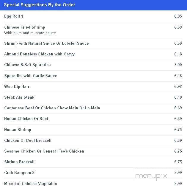 Kwong Tung Inn - Detroit, MI menu_pic