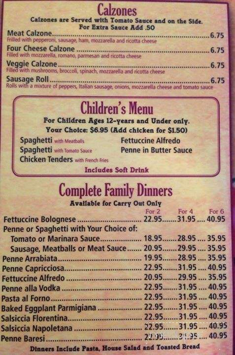La Bella Italia - Friendship, MD menu_pic