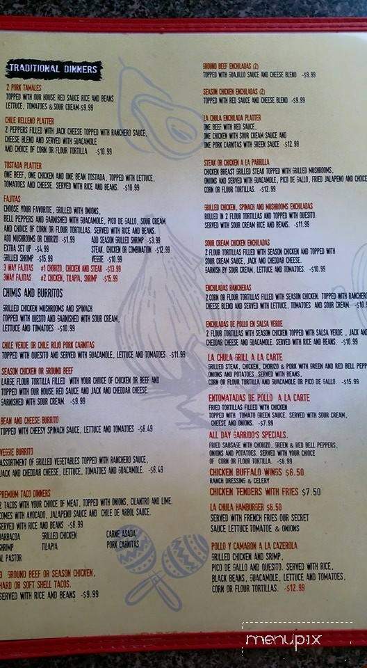 La Chula Mexican Grill - Kansas City, MO menu_pic