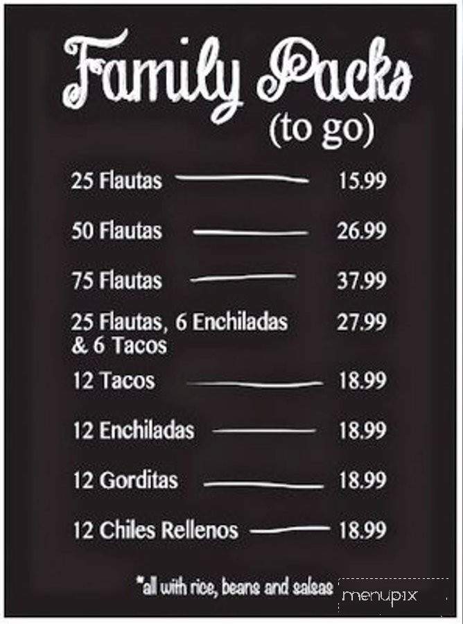 La Enchilada - El Paso, TX menu_pic