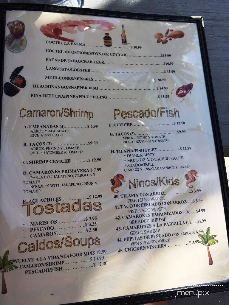 La Palma Seafood - Auburn, AL menu_pic