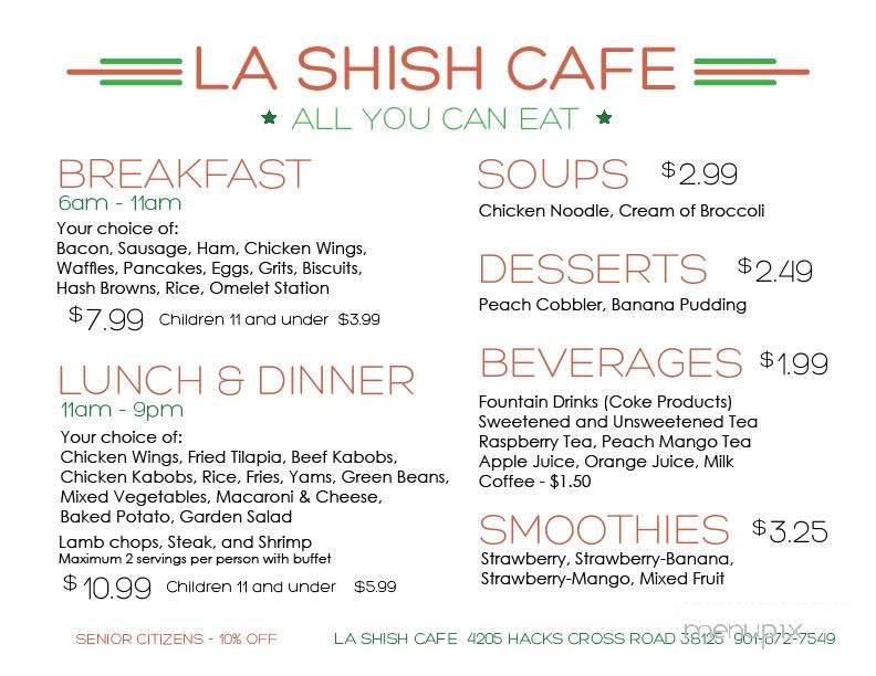 La Shish Cafe - Memphis, TN menu_pic