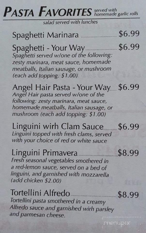 La Vita Italian Restaurant - Glen Rose, TX menu_pic
