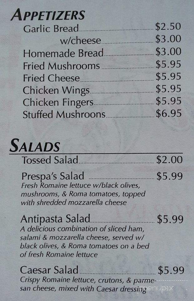 La Vita Italian Restaurant - Glen Rose, TX menu_pic