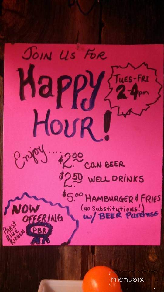 Lazy R Bar & Grill - Hermosa, SD menu_pic