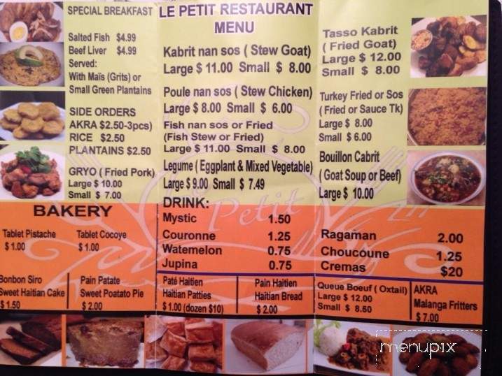 Le Petit Restaurant - Kissimmee, FL menu_pic