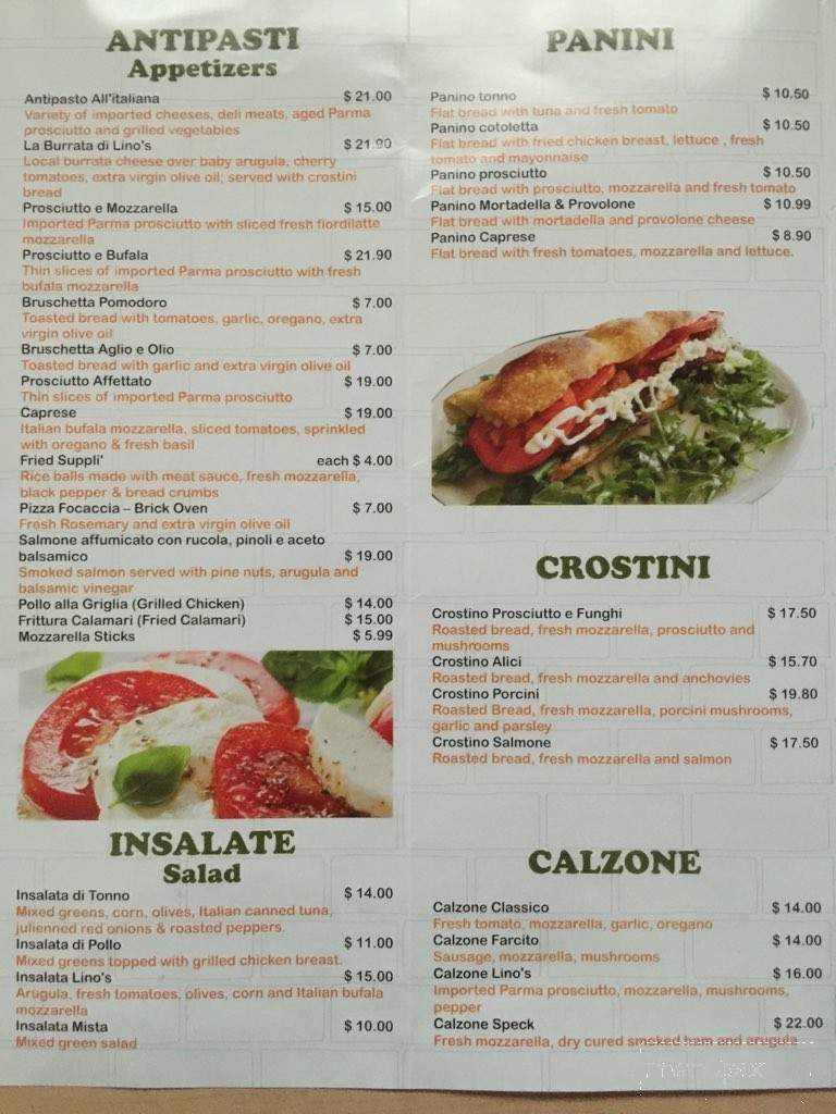 Lino's Pizza - Hollywood, FL menu_pic